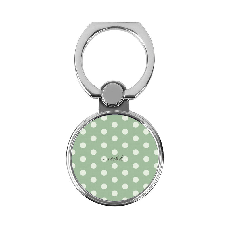 Cream & Sage Polka Dot Classic Ring Holder-zoom-