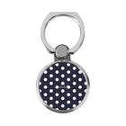 White & Navy Polka Dot Anneau de maintien classique