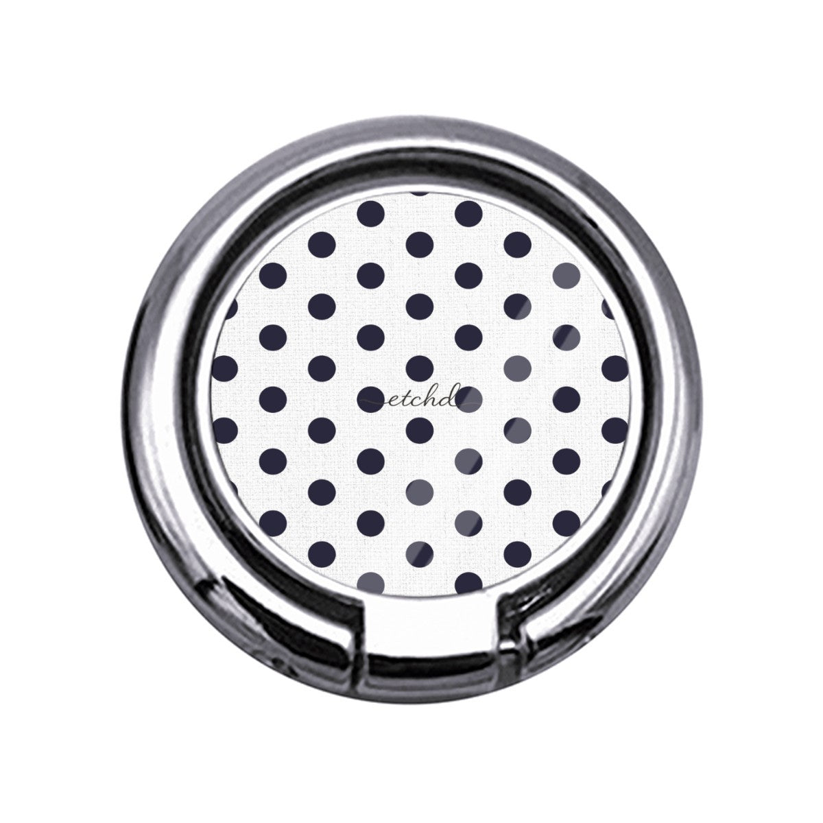 Navy & White Polka Dot Slim Ring Holder by etchd