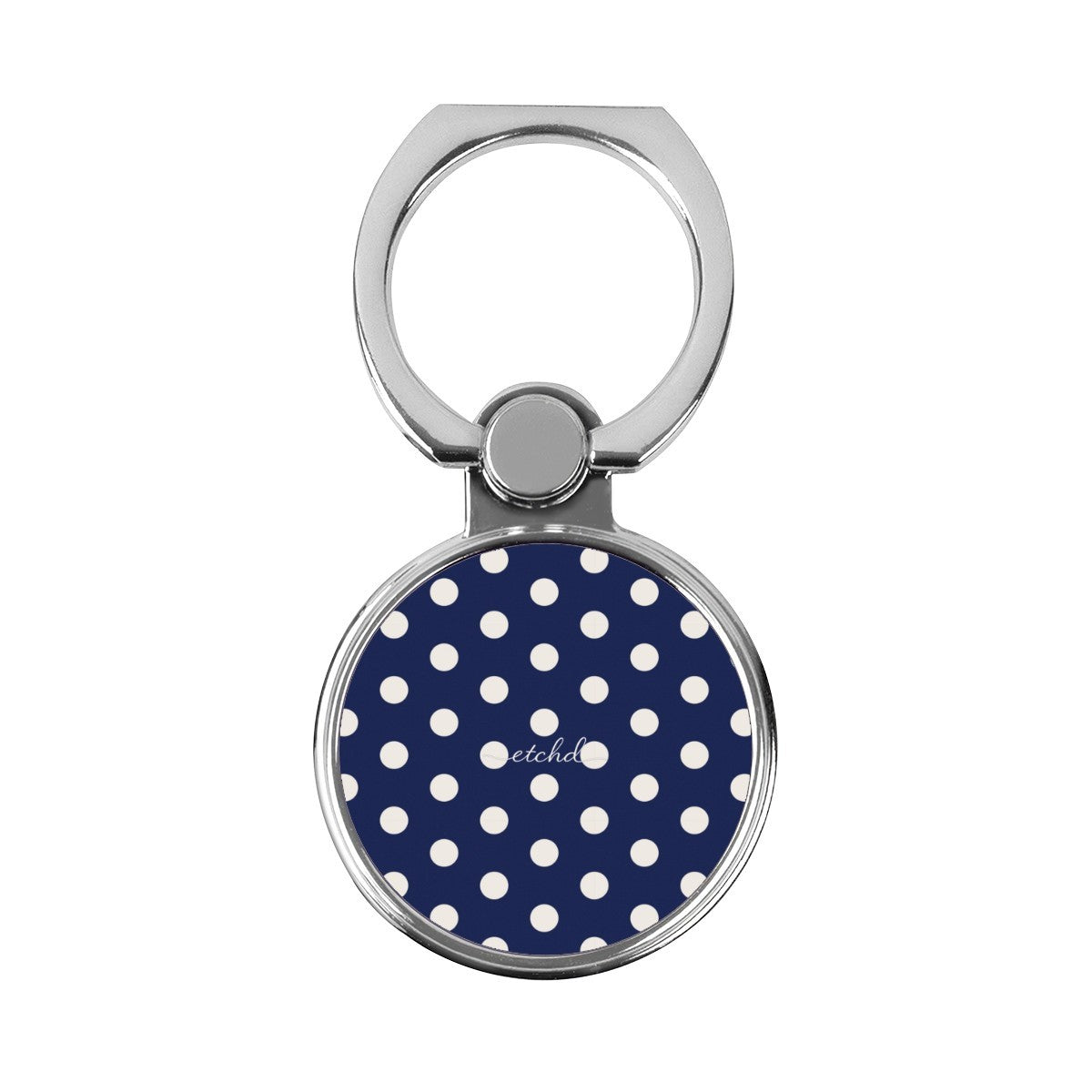 Cream & Navy Polka Dot Classic Ring Holder by etchd