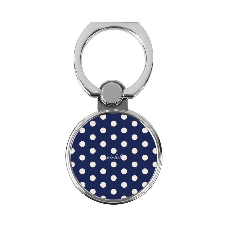 Cream & Navy Polka Dot Classic Ring Holder-zoom-