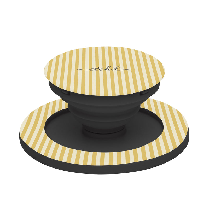 Butter & Cream Striped Handy-Halterung und Ständer-zoom-