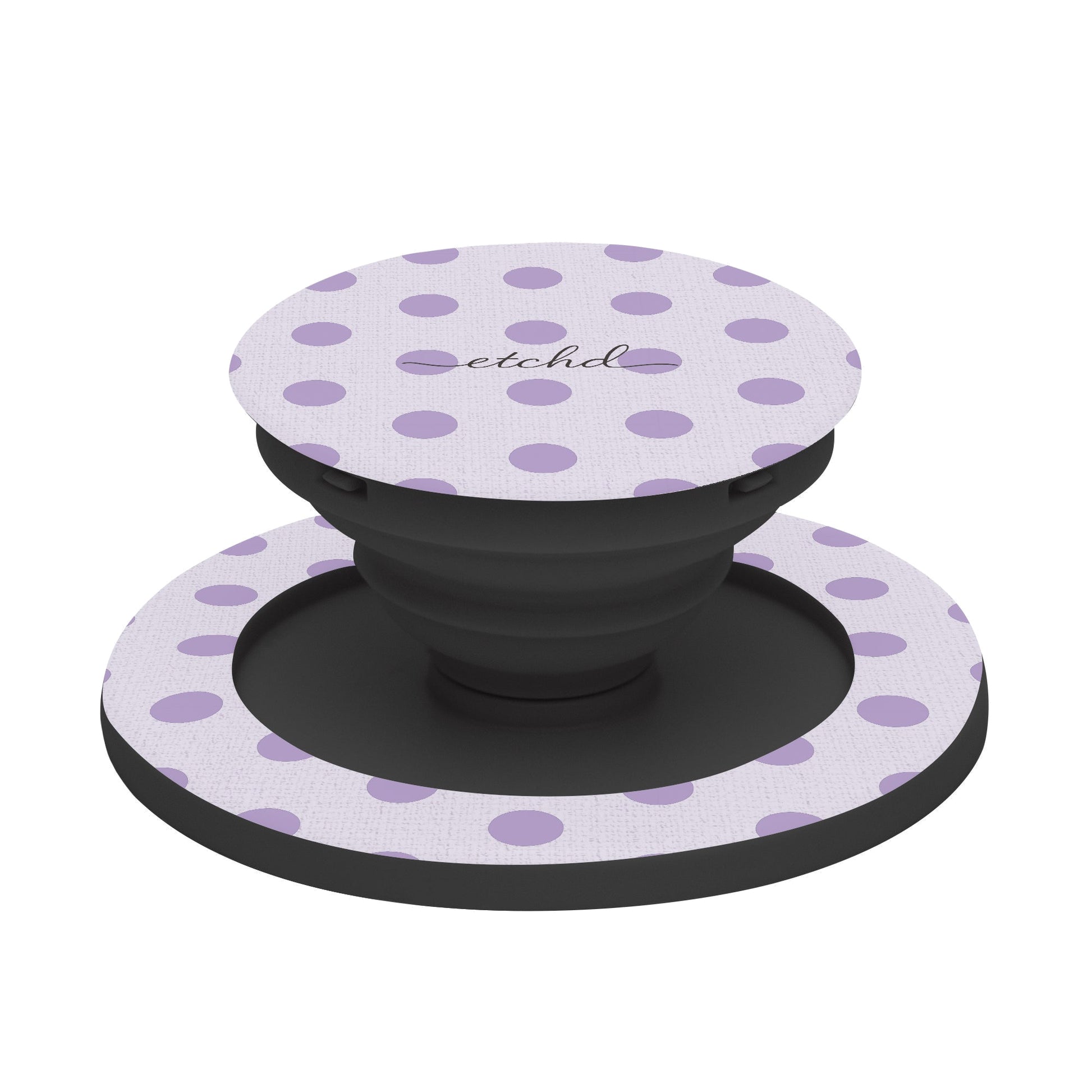 Lilac Polka Dot Phone Grip And Stand by etchd, view 6