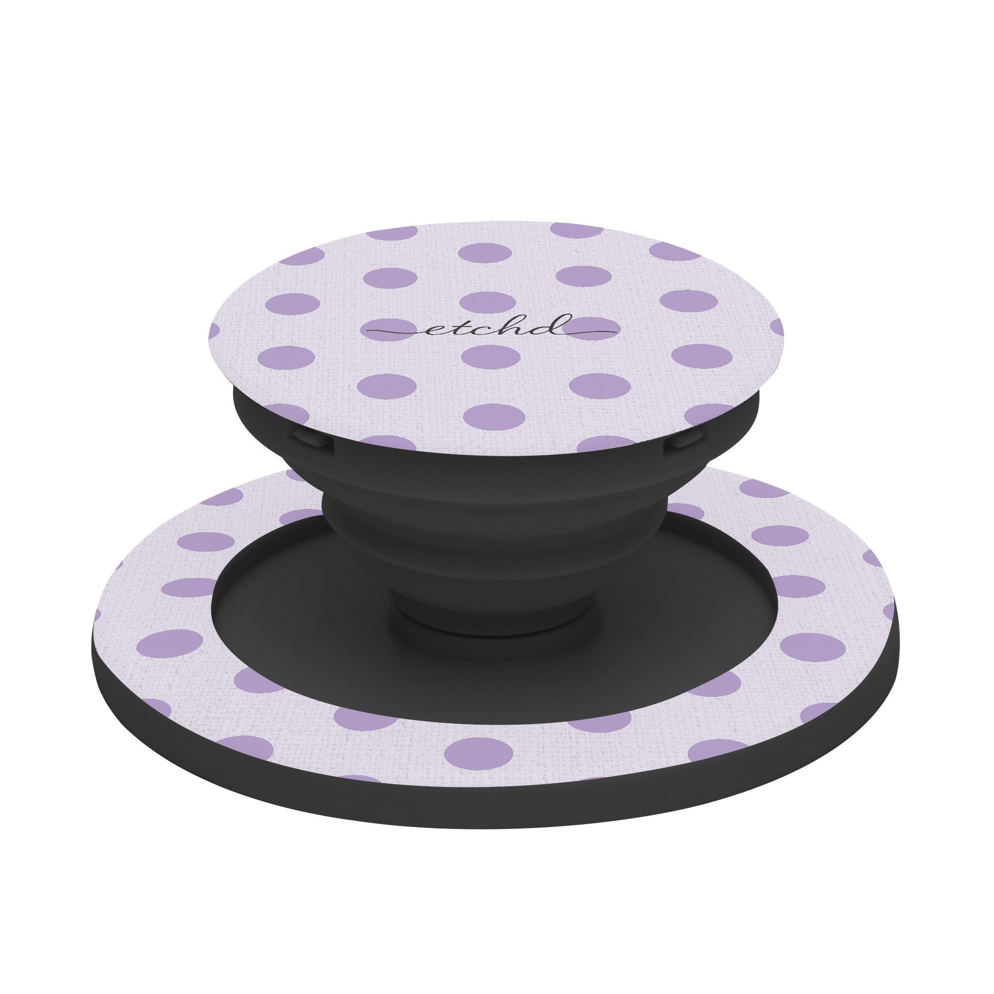 Lilac Polka Dot Phone Grip And Stand by etchd, view 6