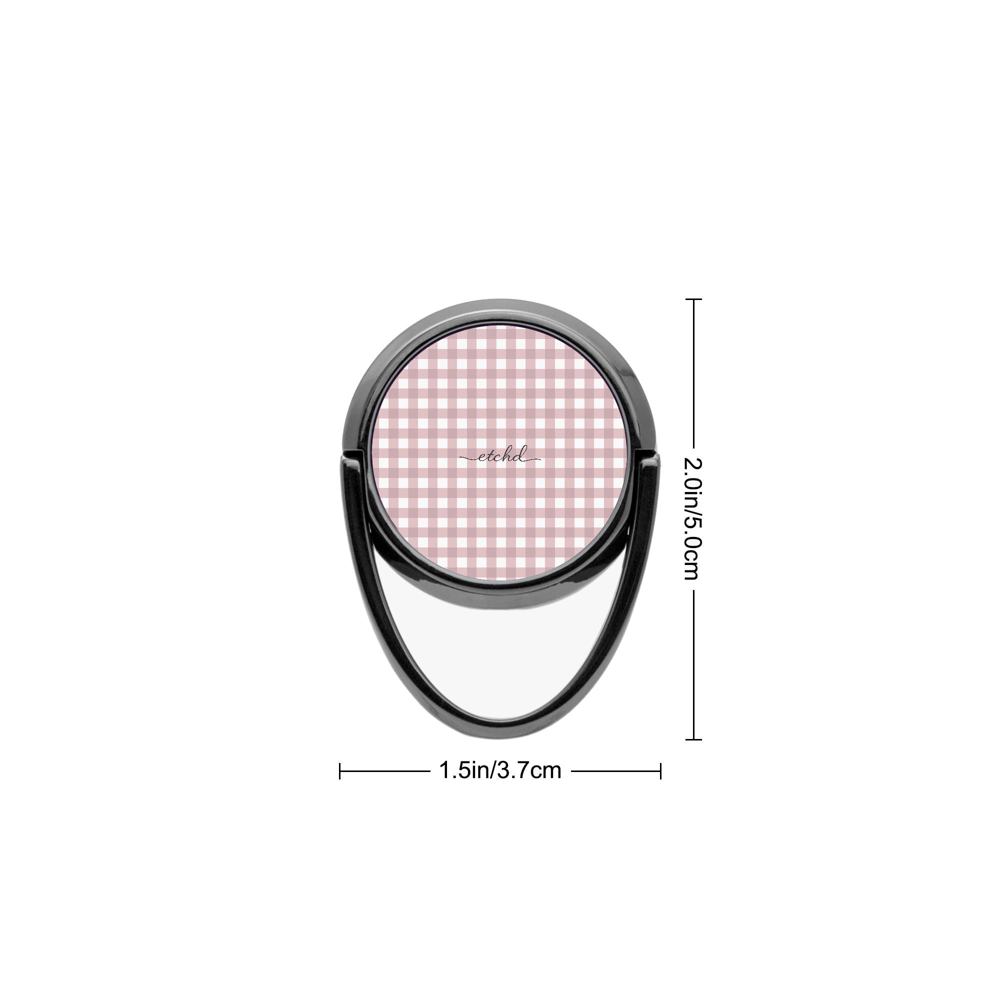 Pink Gingham Phone Ring Holder by etchd, view 3
