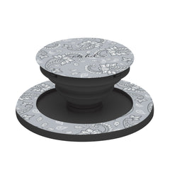 Dusty Blue Paisley Phone Grip And Stand by etchd, view 6