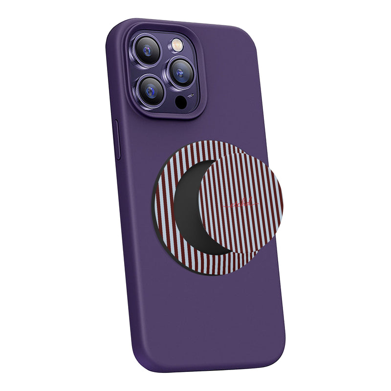 Blue & Cherry Striped Handy-Halterung und Ständer-zoom-