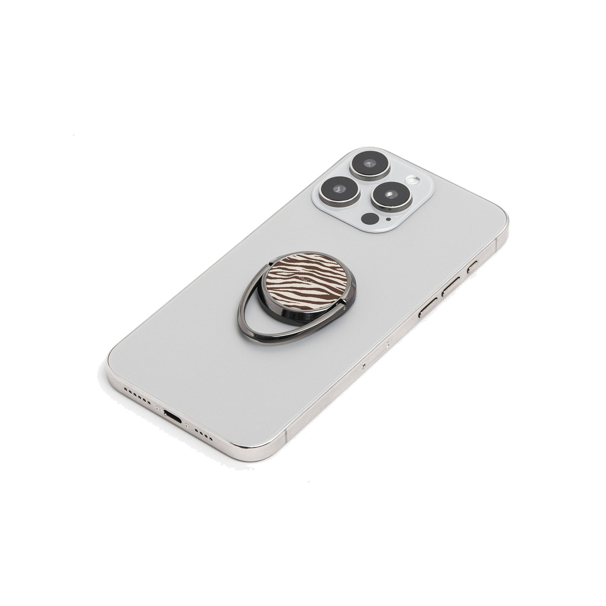 Brown Zebra Phone Ring Holder by etchd, view 6