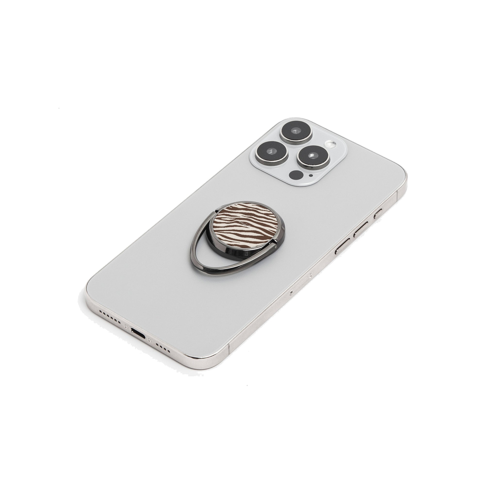 Brown Zebra Phone Ring Holder by etchd, view 6