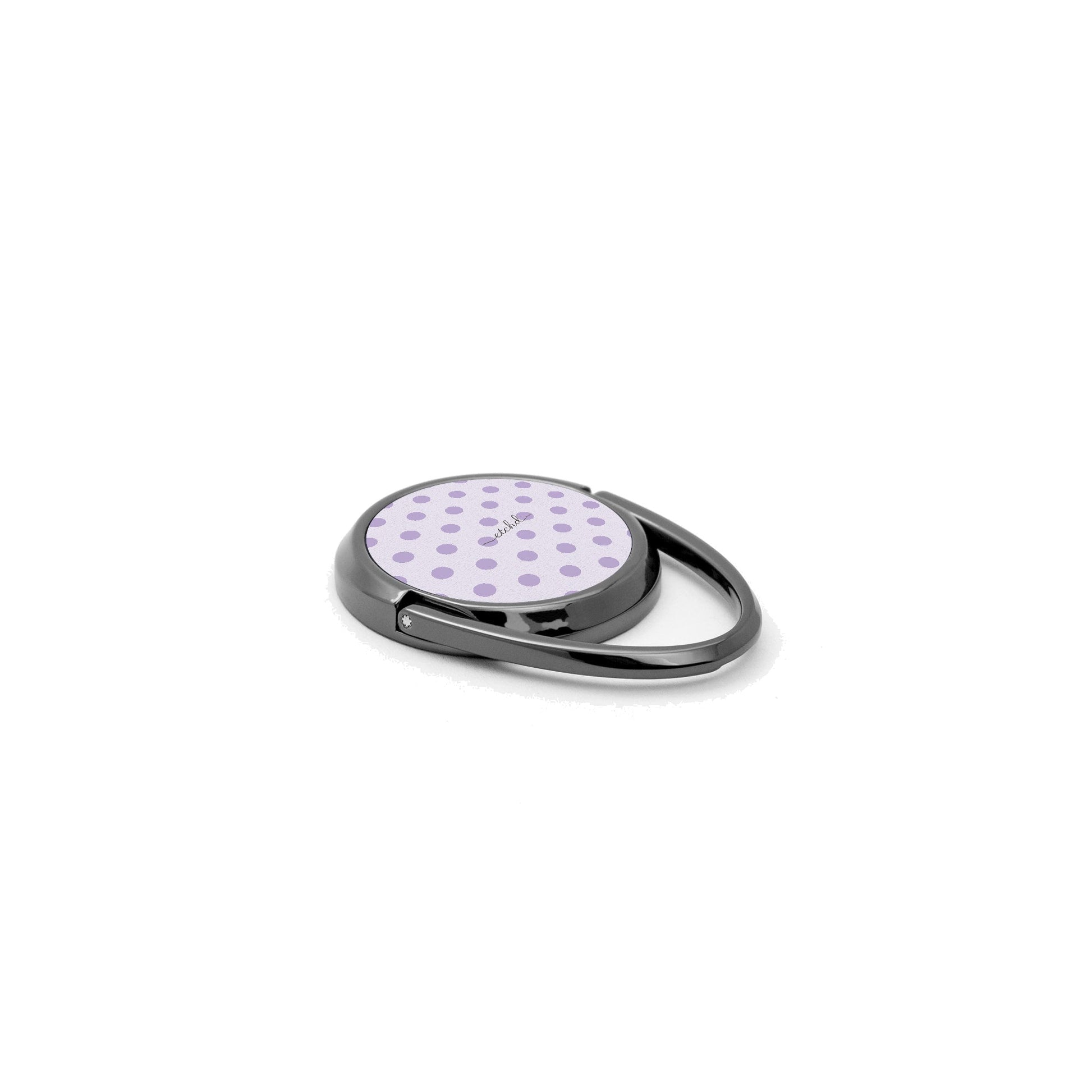 Lilac Polka Dot Phone Ring Holder by etchd, view 2