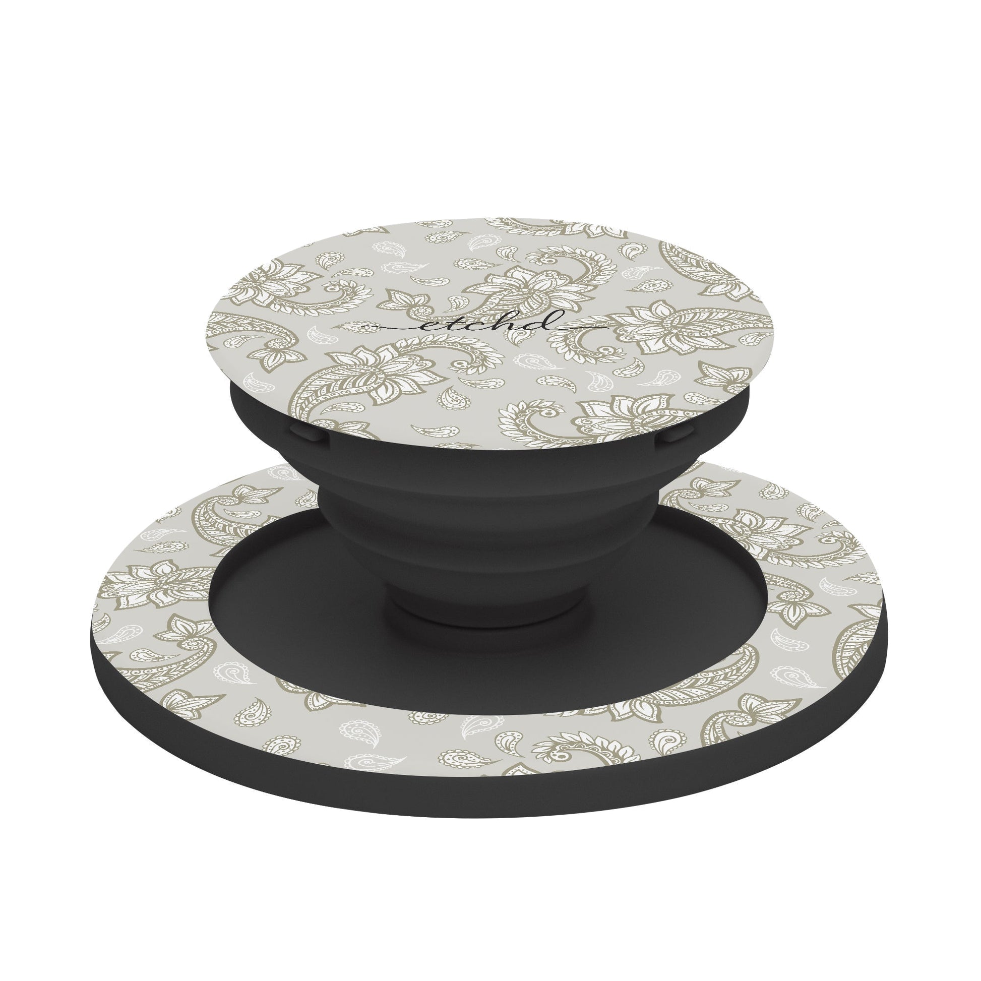 Beige Paisley Phone Grip And Stand by etchd, view 6