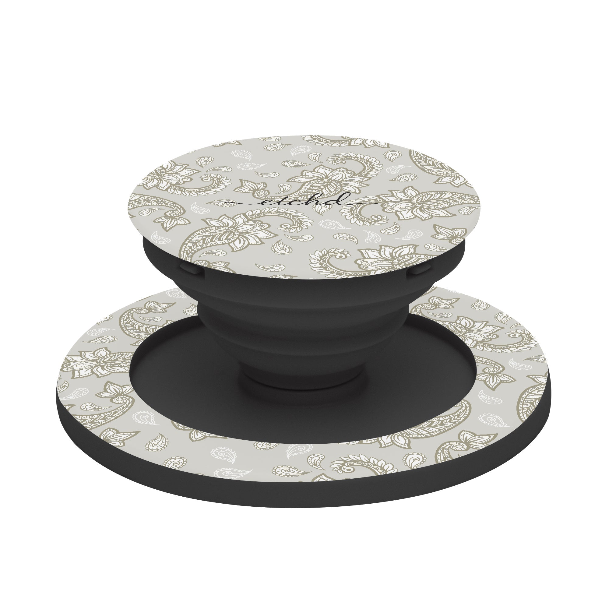 Beige Paisley Phone Grip And Stand by etchd, view 6