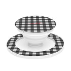 Black & White Gingham Anello e supporto per telefono
