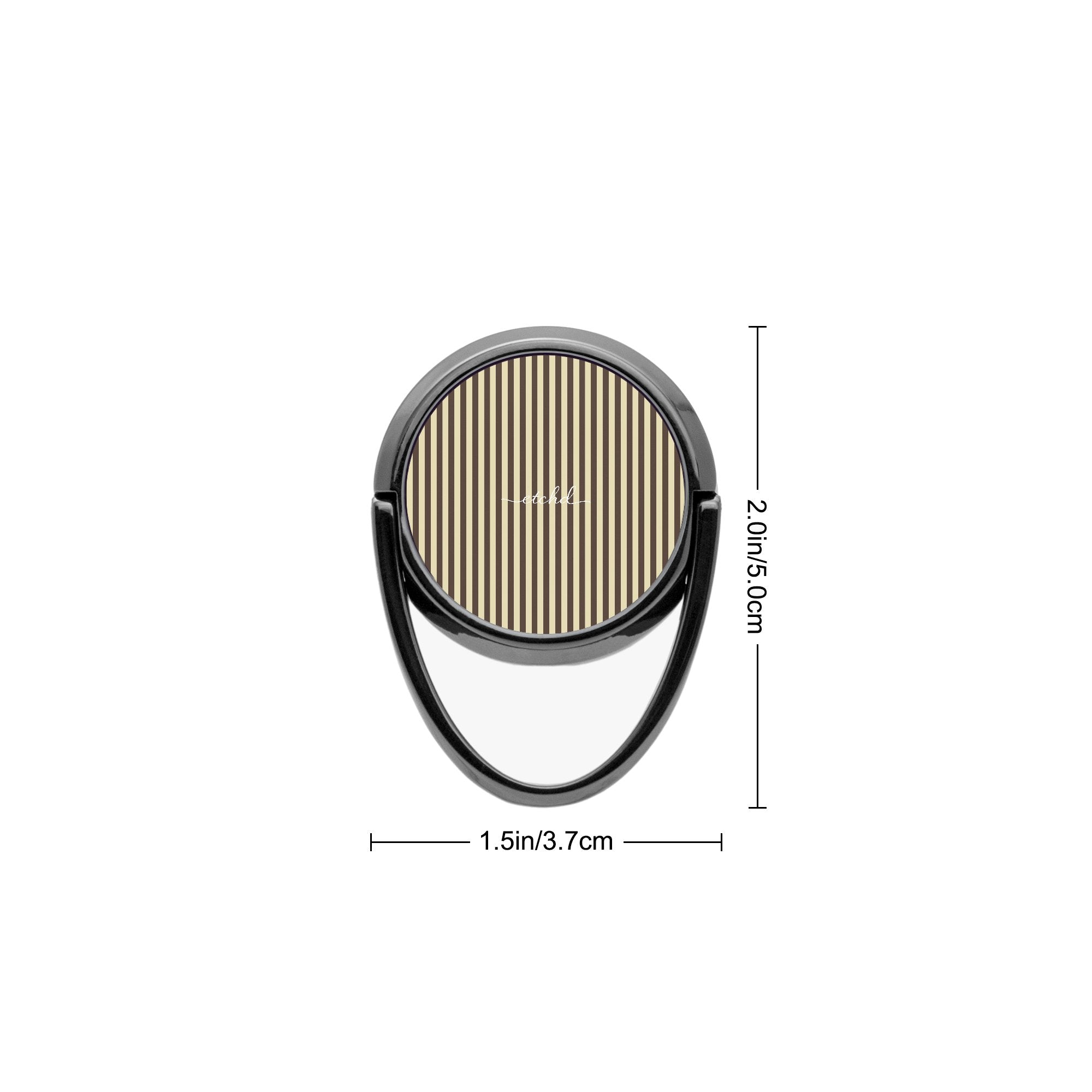Butter Yellow And Brown Phone Ring Holder by etchd, view 3