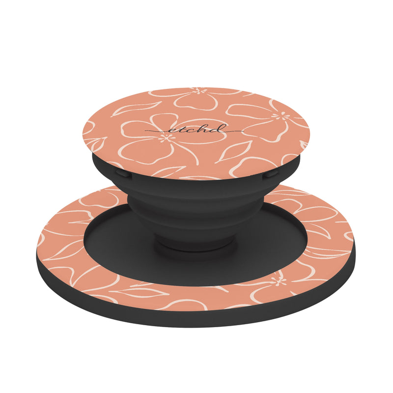 Coral & Cream Floral Anneau de maintien et support-zoom-