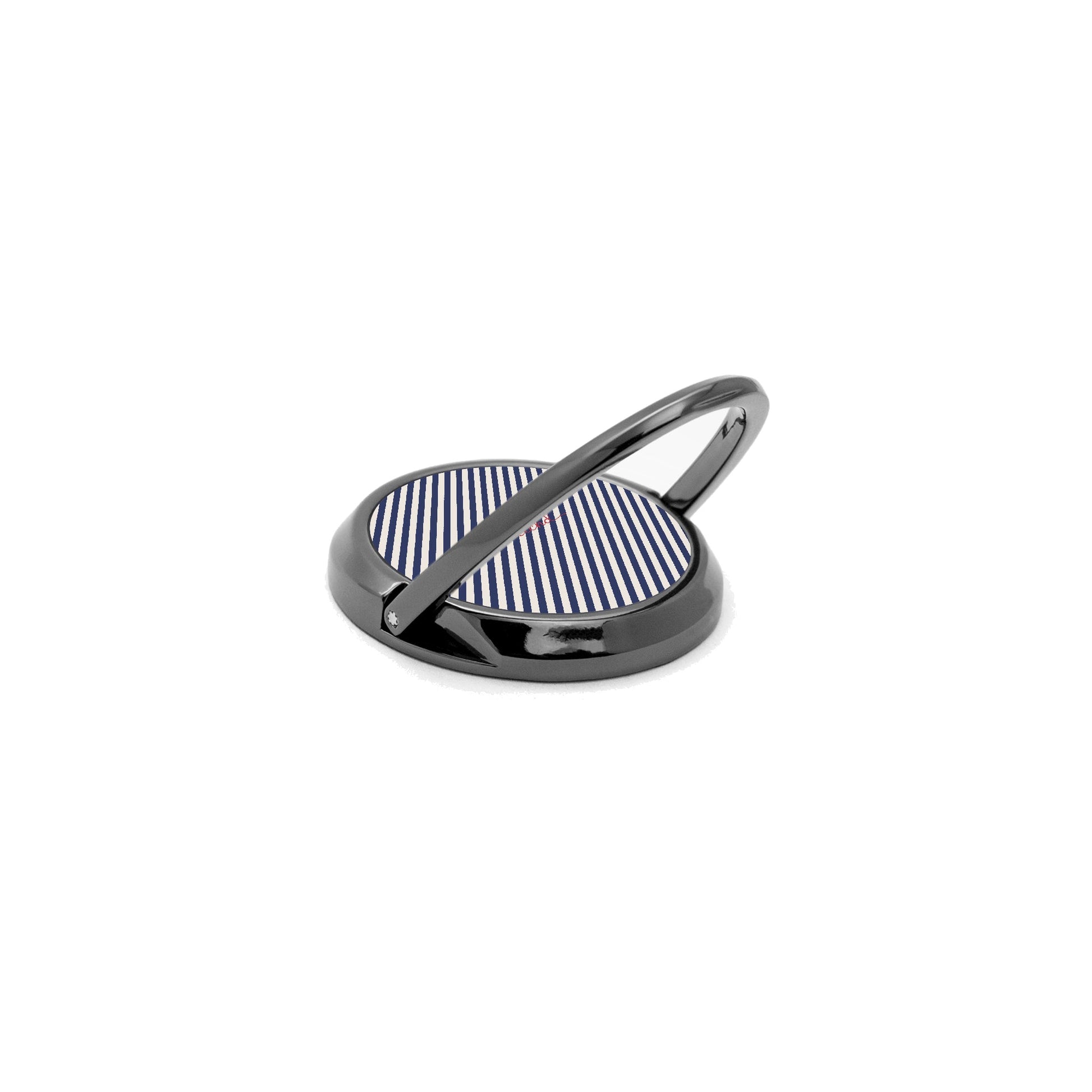 Navy & Cream Striped Diagonal Phone Ring Holder by etchd, view 5