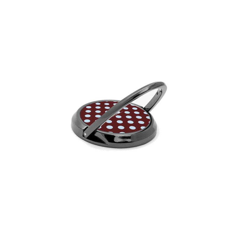 Cherry & Blue Polka Dot Phone Ring Holder-zoom-