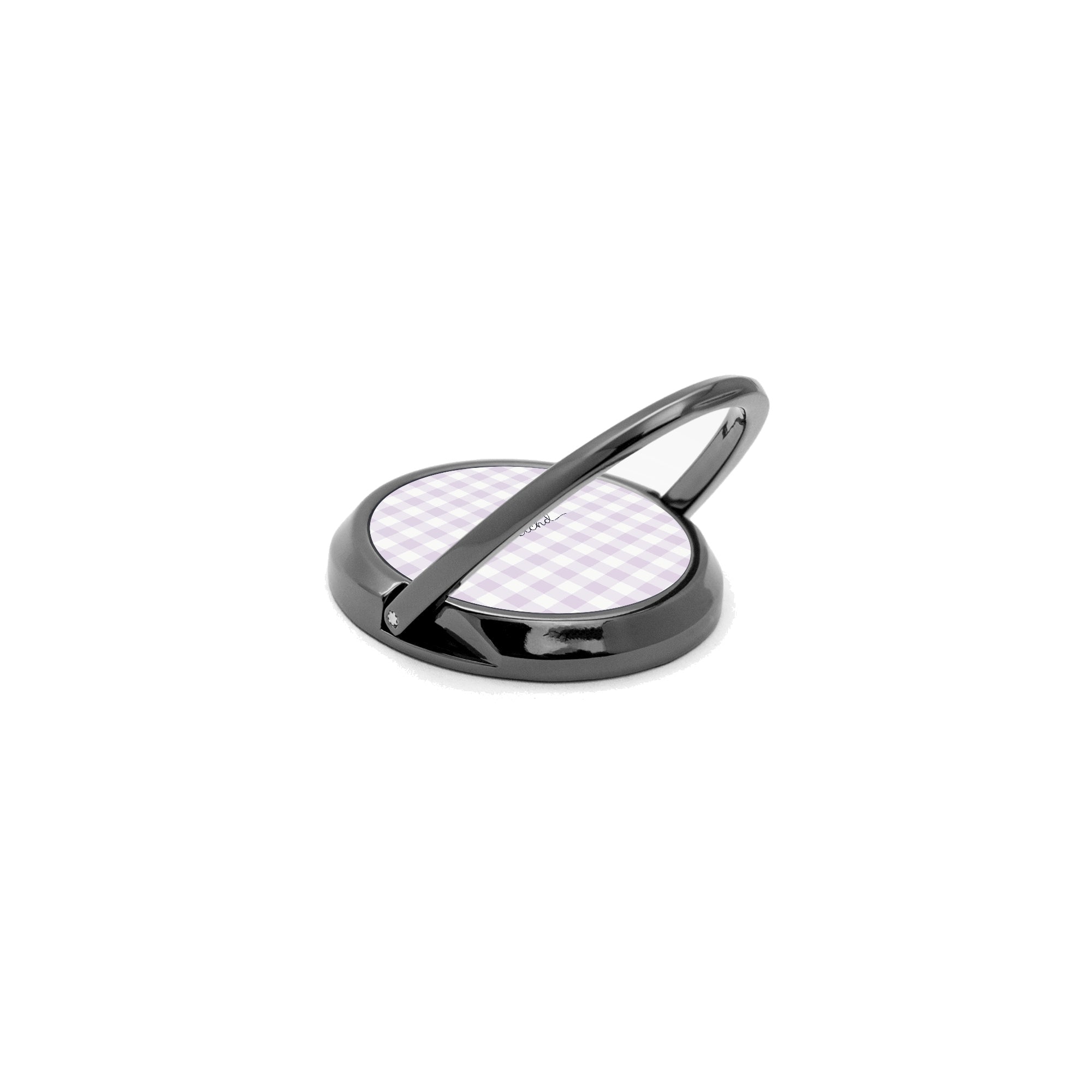 Lilac & White Gingham Phone Ring Holder by etchd, view 5