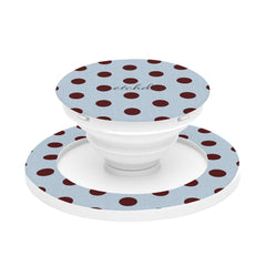 Blue & Cherry Polka Dot Phone Grip And Stand by etchd
