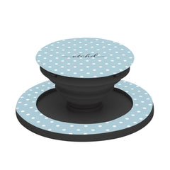 Blue White Polka Dot Phone Grip And Stand by etchd, view 6