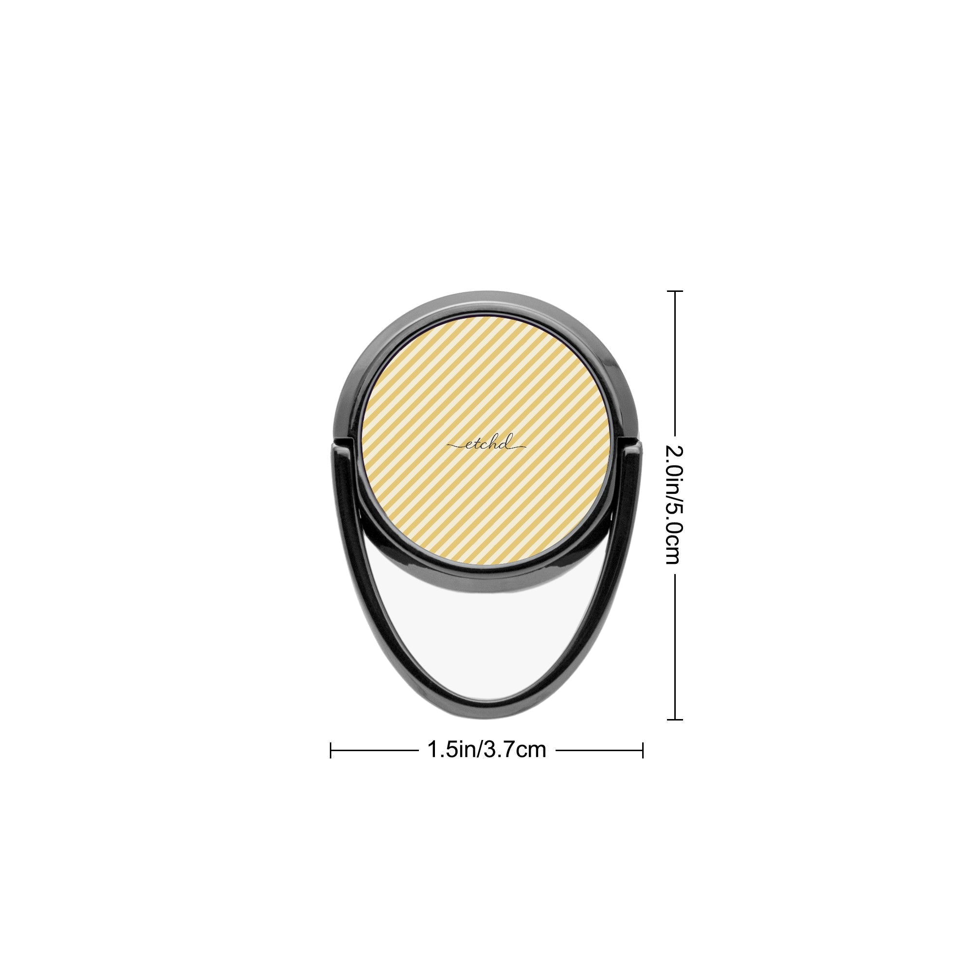 Butter & Cream Striped Diagonal Phone Ring Holder by etchd, view 3