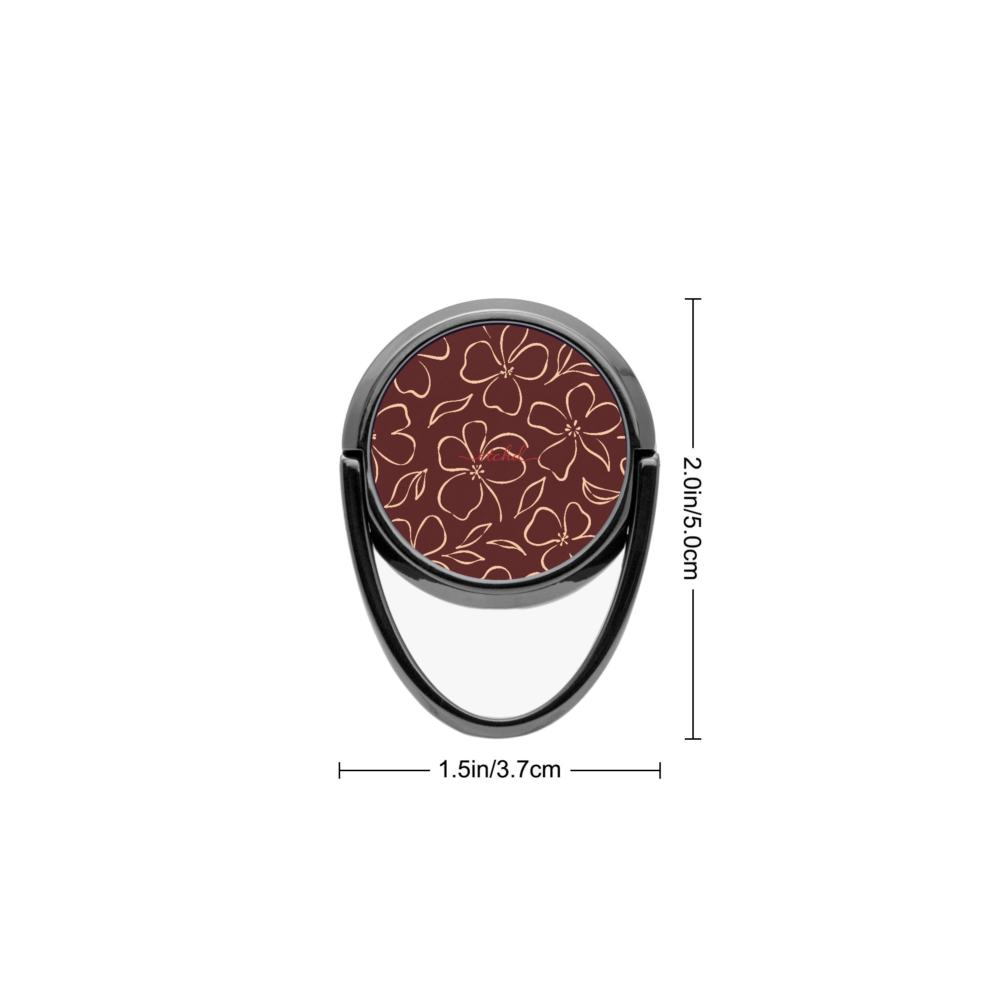 Cherry & Peach Floral Anello supporto per telefono di etchd, vista 3