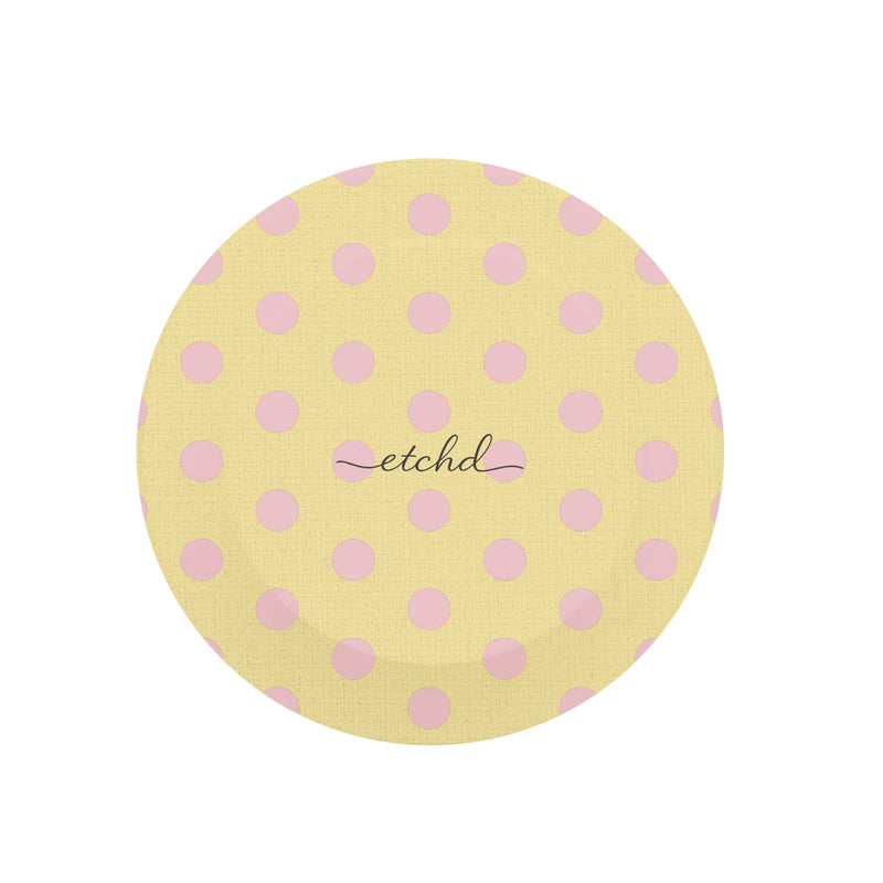 Pink And Butter Polka Dot Support et Anneau Téléphone-zoom-