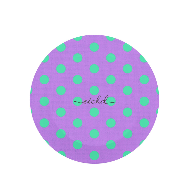 Hypermint And Lilac Polka Dot Phone Grip And Stand-zoom-