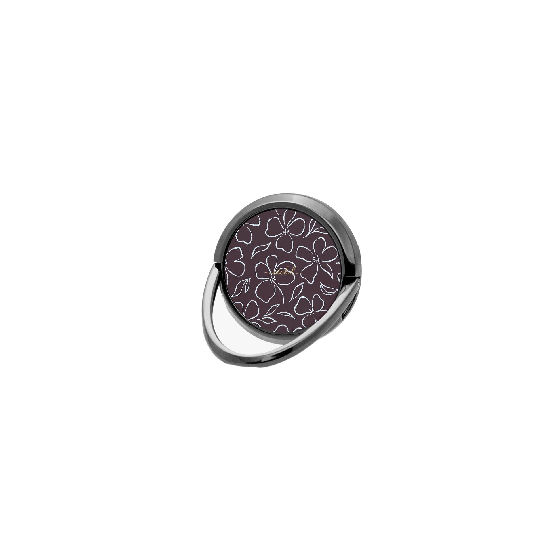 Plum & Blue Floral Phone Ring Holder by etchd