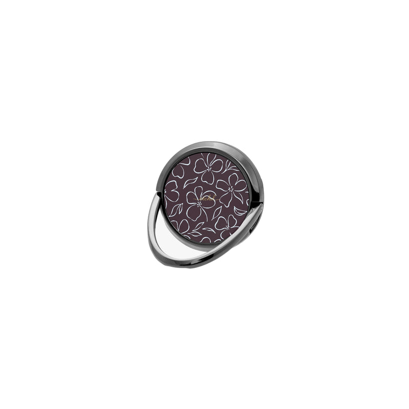Plum & Blue Floral Phone Ring Holder-zoom-