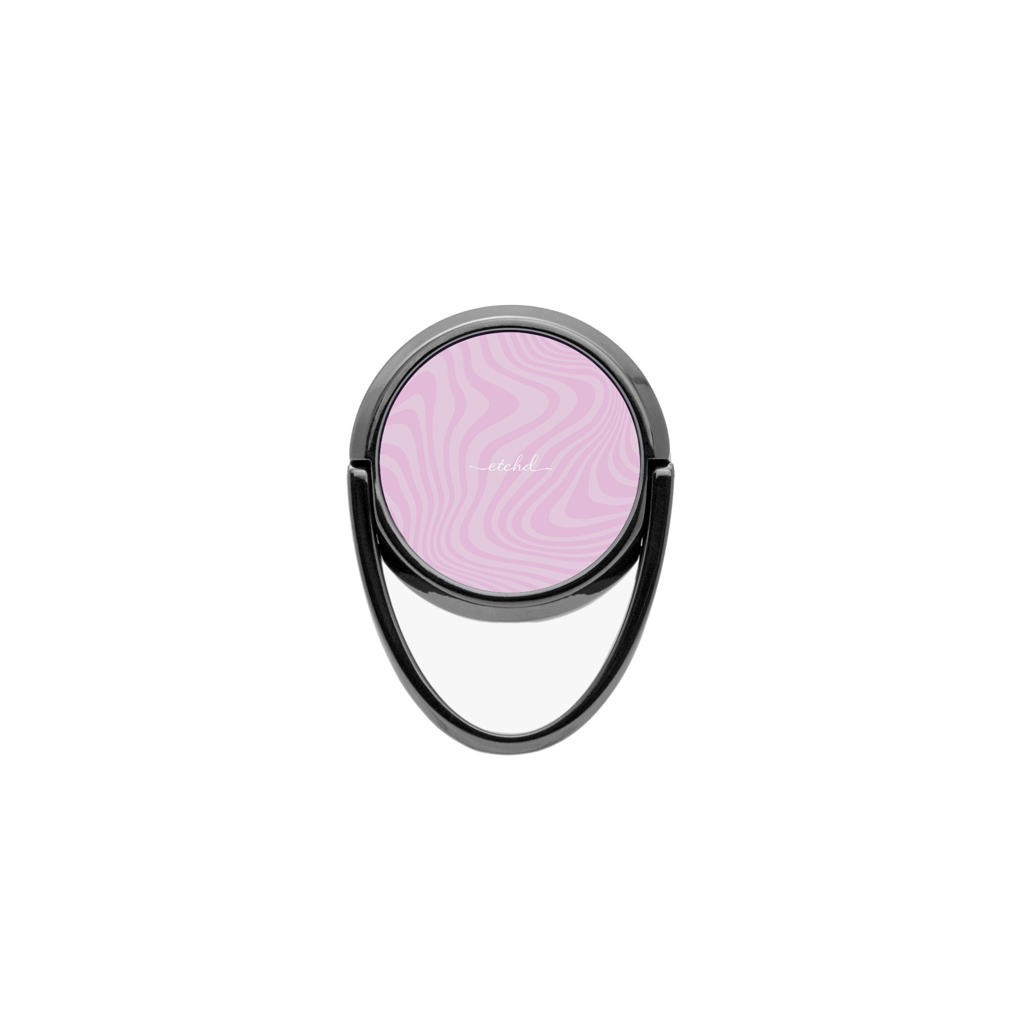 Pink Curved Lines Phone Ring Holder by etchd, view 4