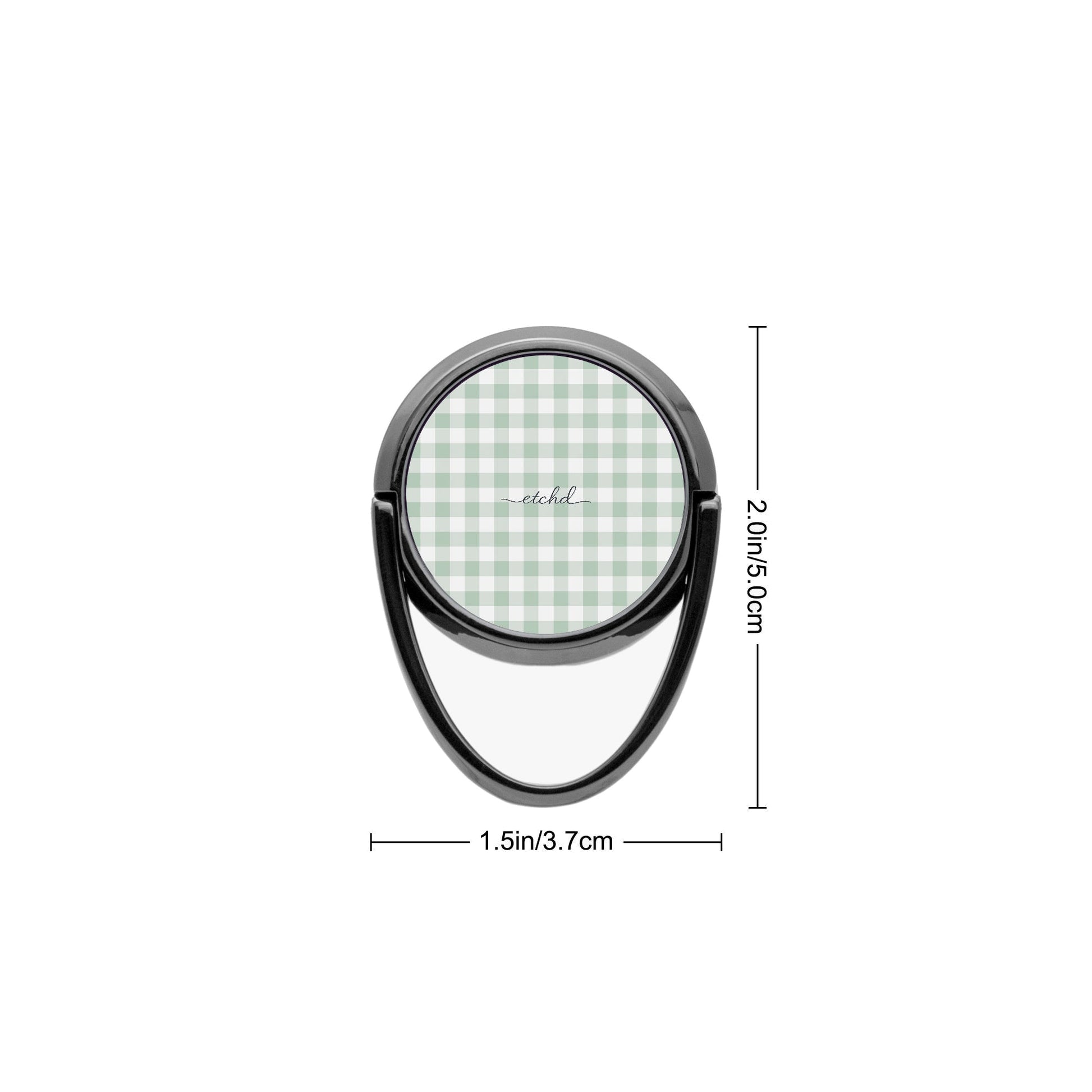 Sage & White Gingham Phone Ring Holder by etchd, view 3
