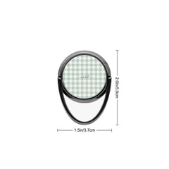 Sage & White Gingham Phone Ring Holder by etchd, view 3