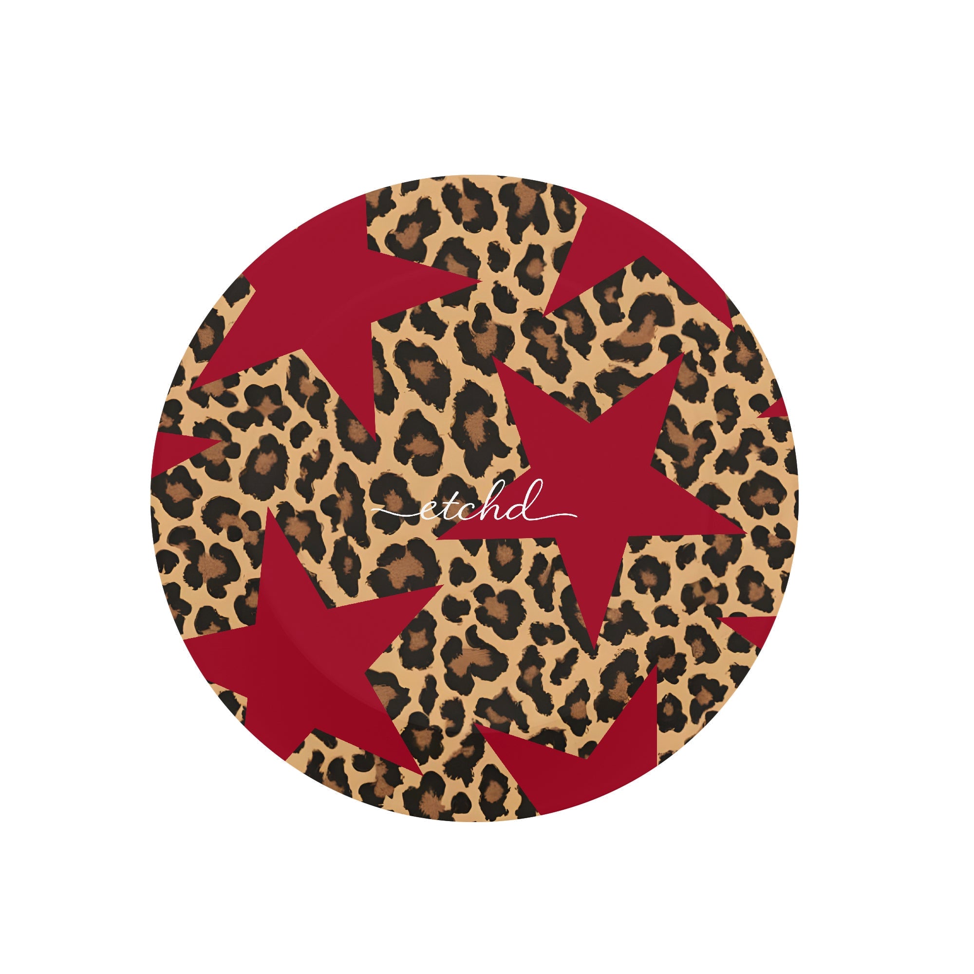 Leopard & Red Stars Phone Grip And Stand by etchd, view 2