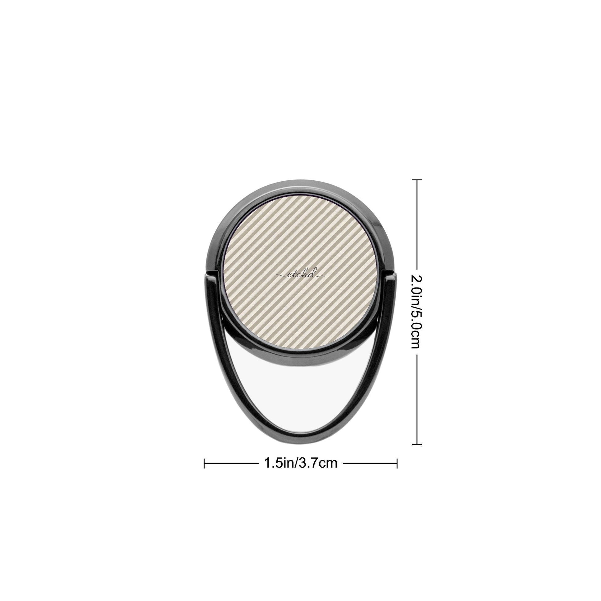 Neutral Striped Diagonal Phone Ring Holder by etchd, view 3