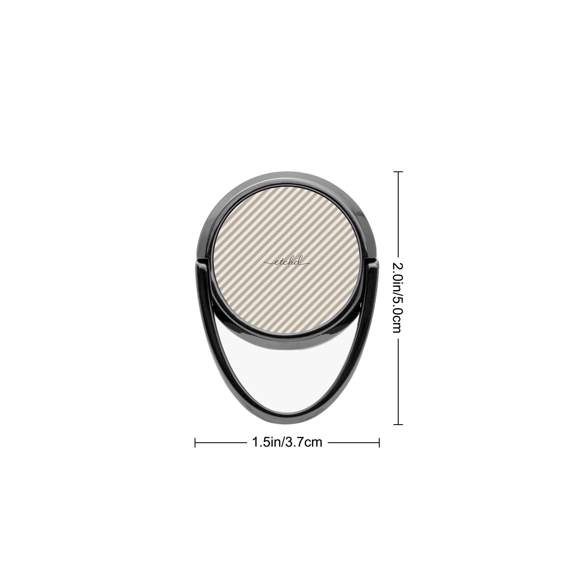 Neutral Striped Diagonal Phone Ring Holder by etchd, view 3