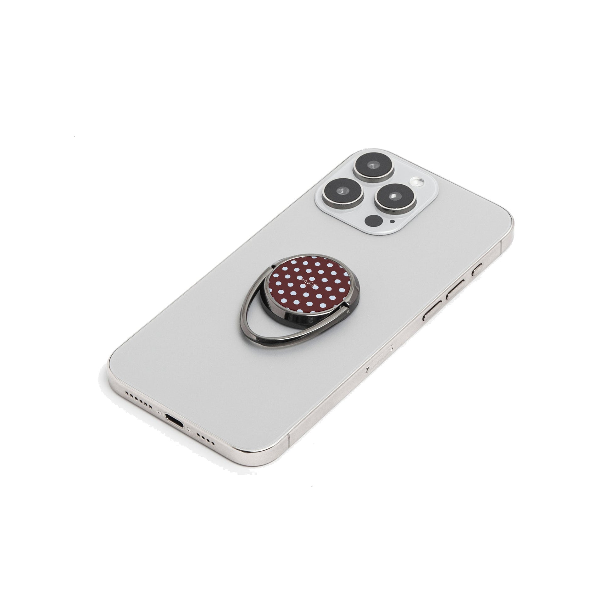 Cherry & Blue Polka Dot Phone Ring Holder by etchd, view 6