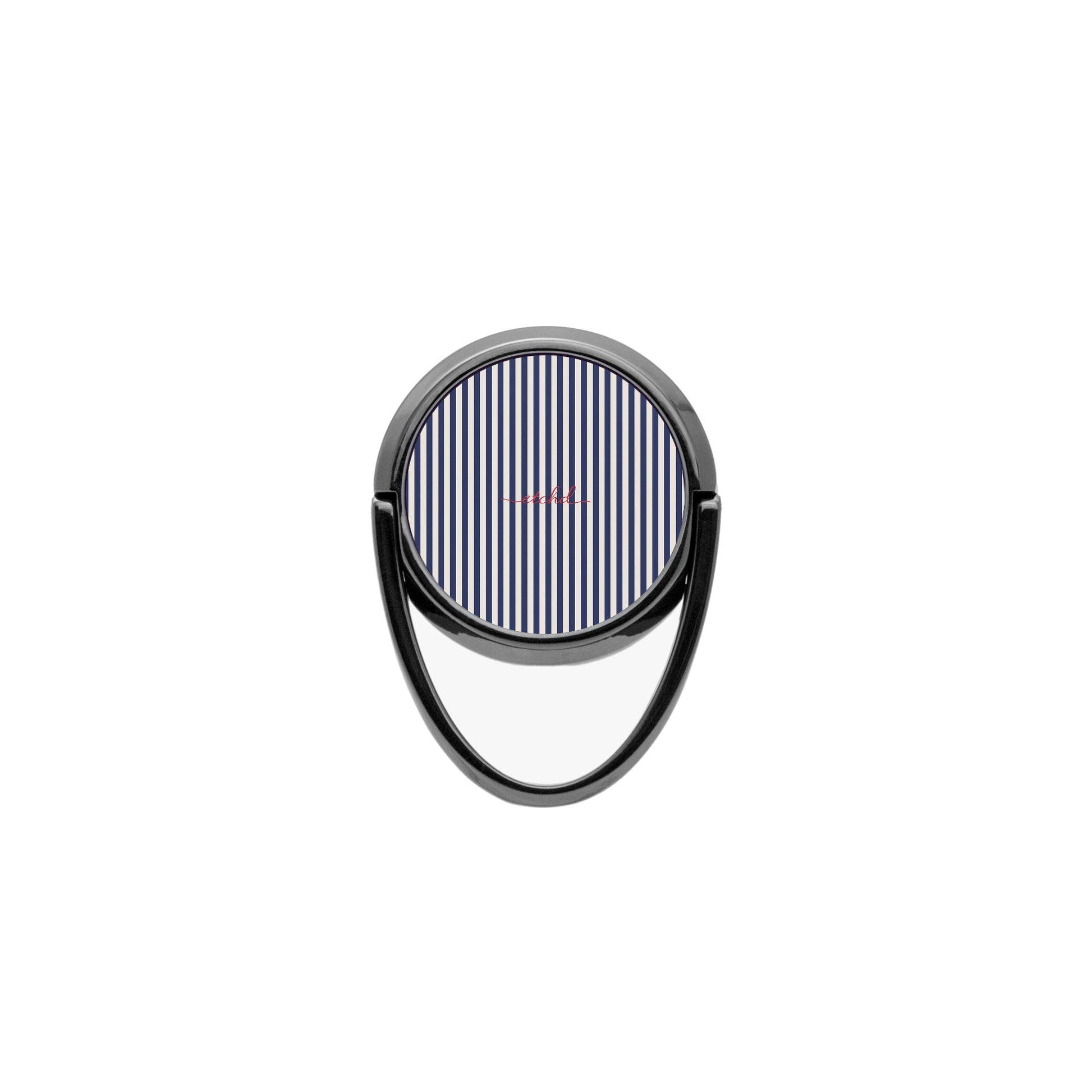 Navy & Cream Striped Phone Ring Holder by etchd, view 4