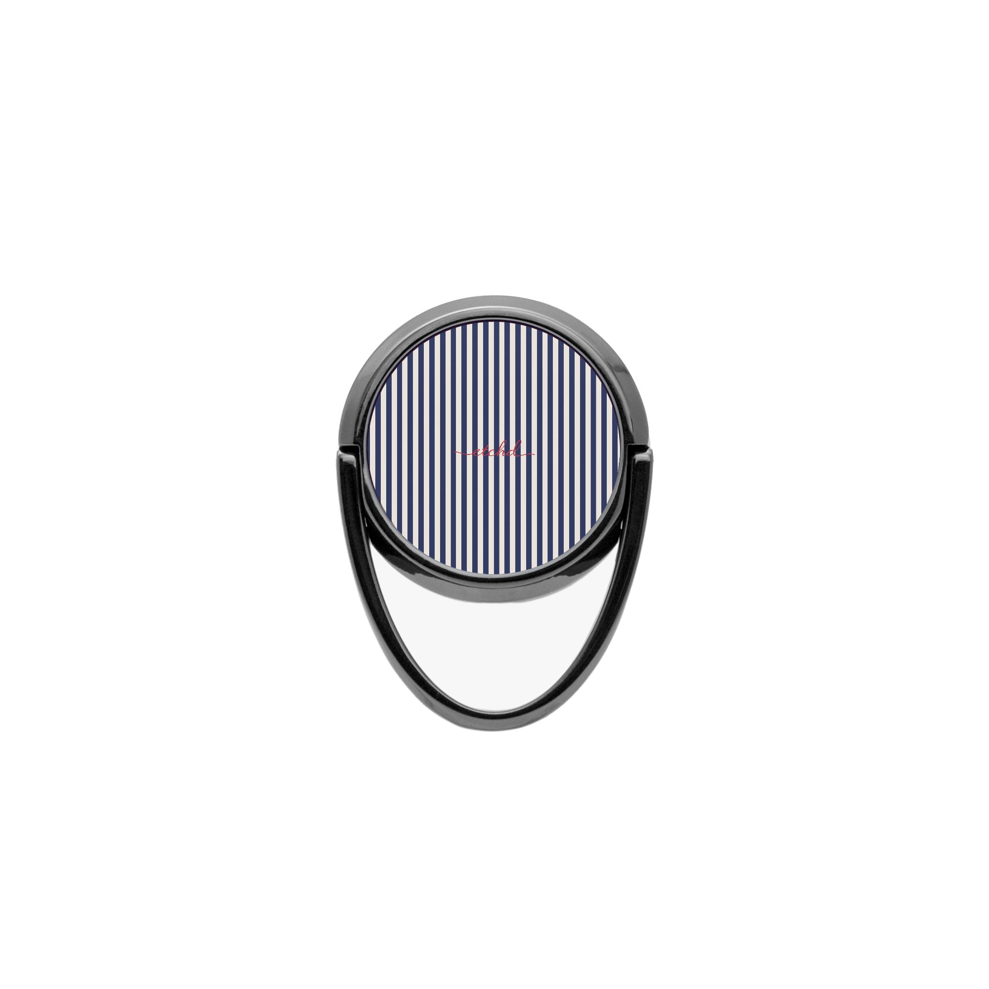 Navy & Cream Striped Phone Ring Holder by etchd, view 4