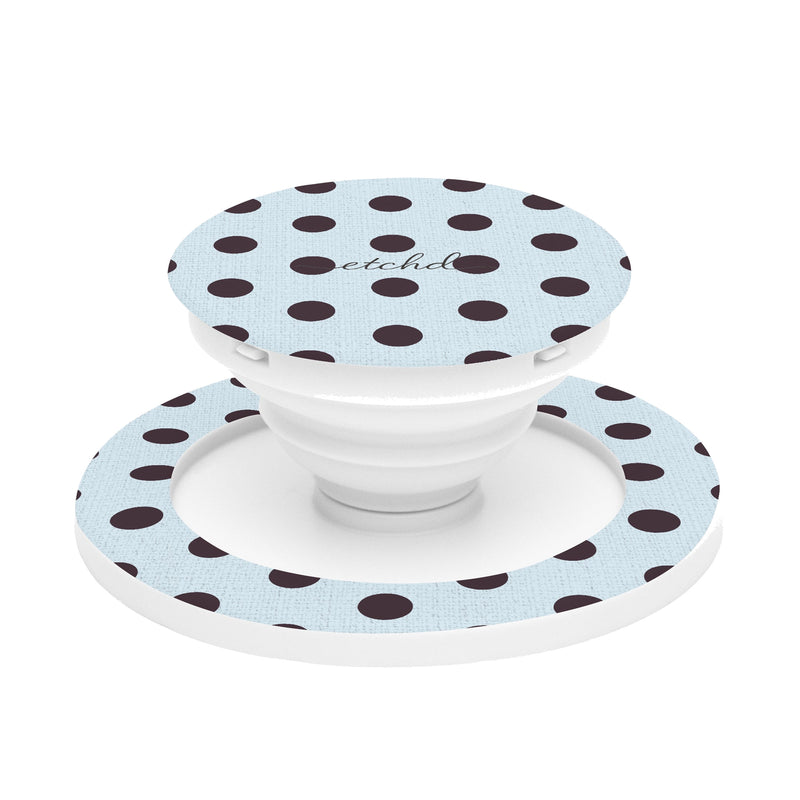 Plum And Blue Polka Dot Handy-Halterung und Ständer-zoom-