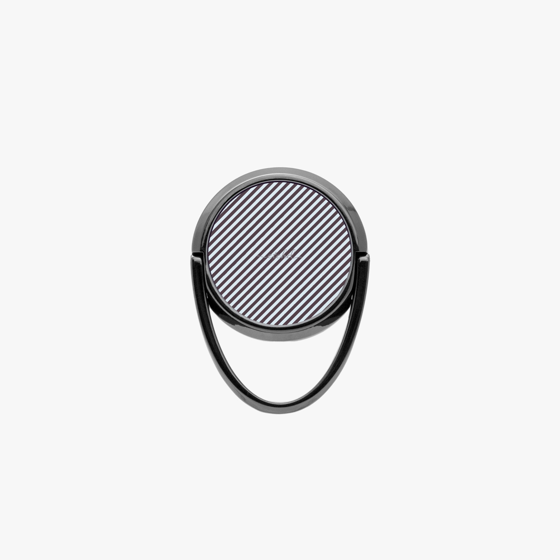 Blue And Plum Striped Phone Ring Holder by etchd, view 4