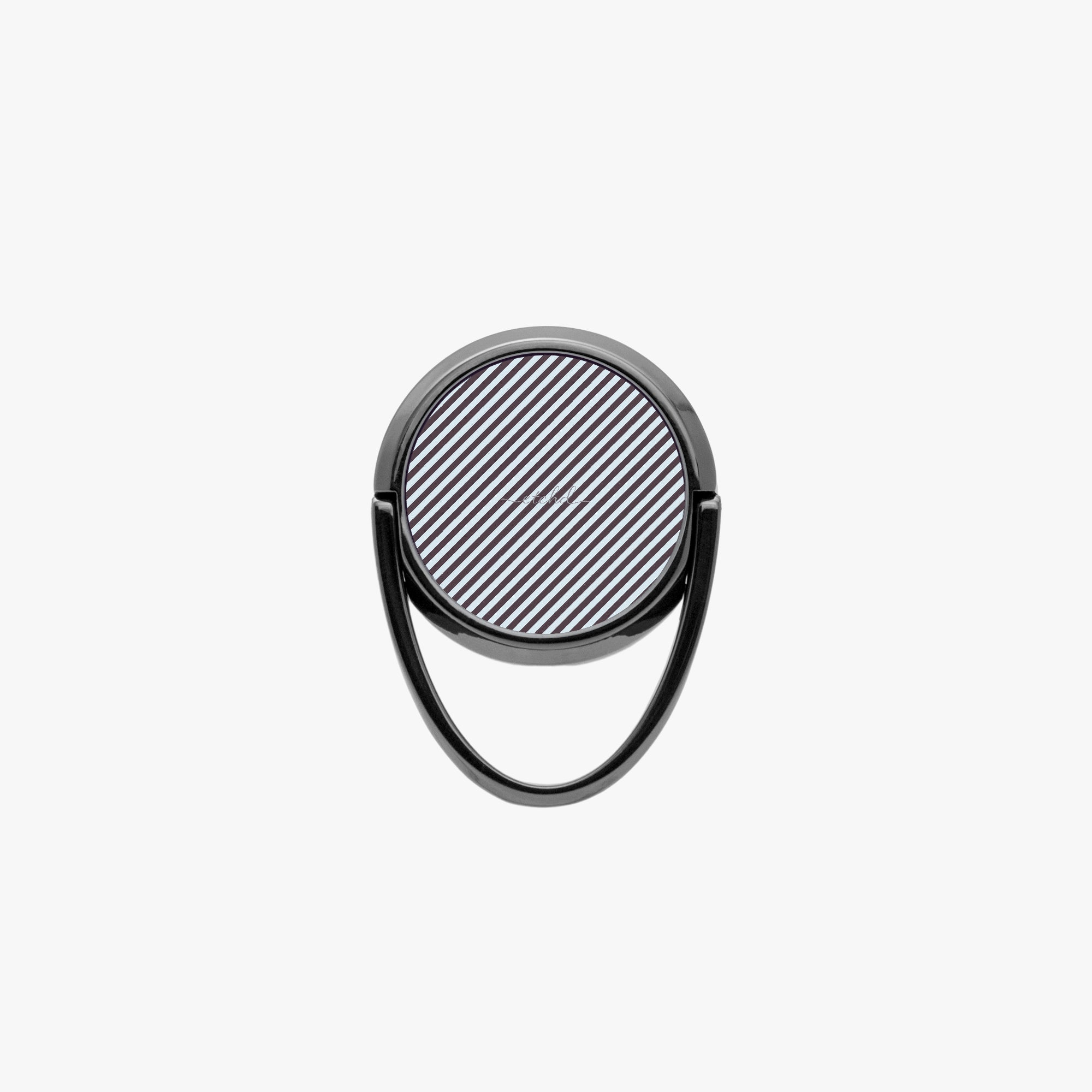 Blue And Plum Striped Phone Ring Holder by etchd, view 4
