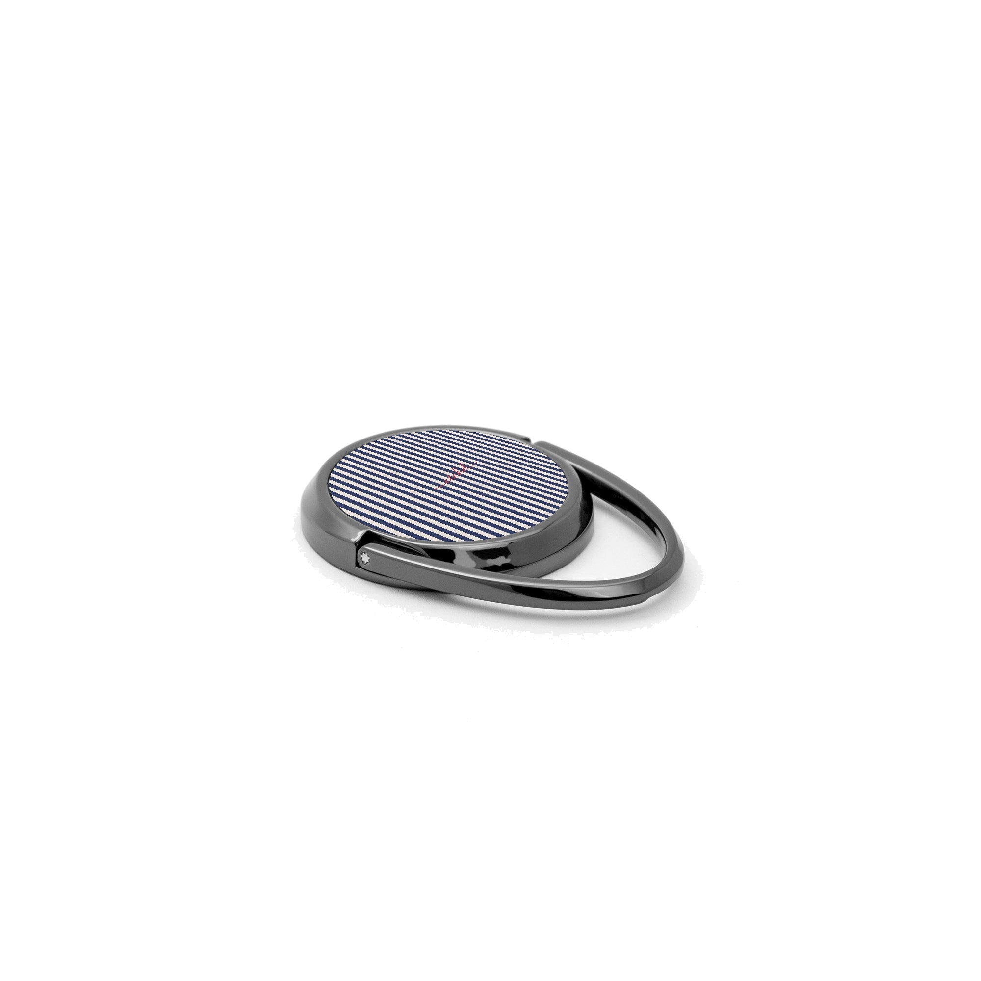 Navy & Cream Striped Phone Ring Holder by etchd, view 2