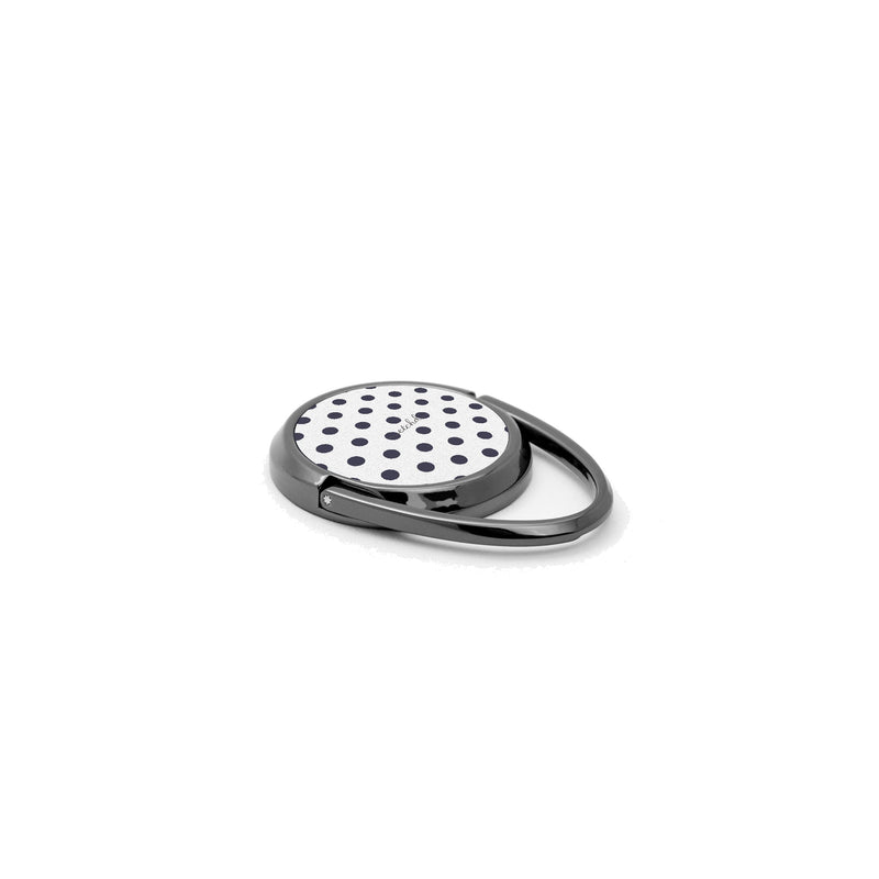 Navy And White Polka Dot Phone Ring Holder-zoom-
