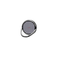 White & Navy Gingham Phone Ring Holder by etchd
