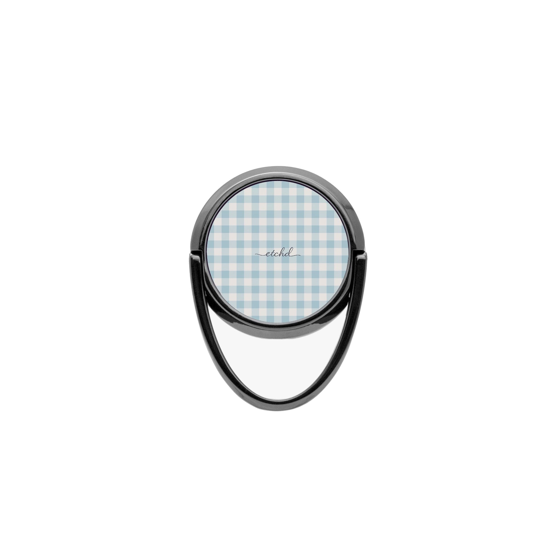 Cornflower & White Gingham Phone Ring Holder by etchd, view 4