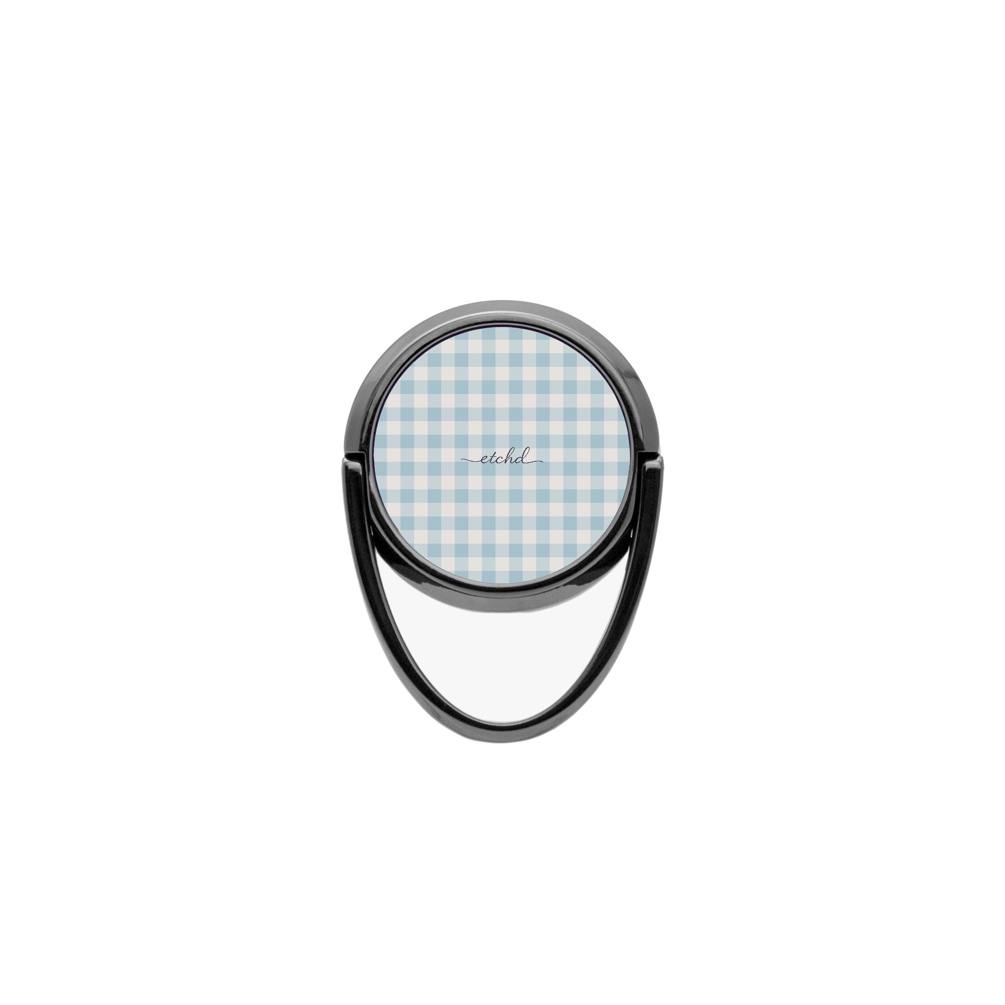 Cornflower & White Gingham Phone Ring Holder by etchd, view 4