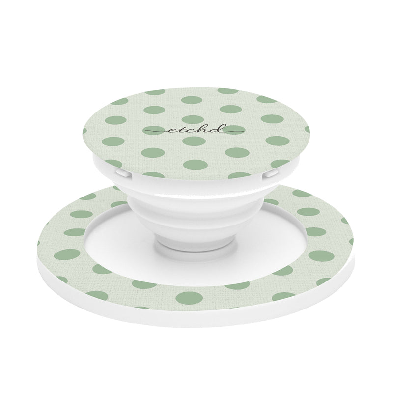 Sage Polka Dot Support et Anneau de Maintien Téléphone-zoom-