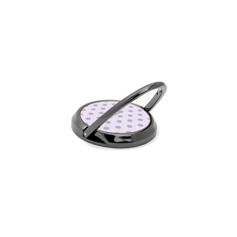 Lilac Polka Dot Handy Ring-Halterung-zoom-