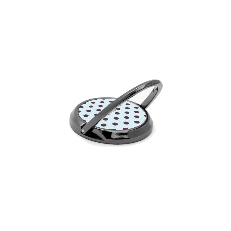 Plum And Blue Polka Dot Handyring-Halterung-zoom-